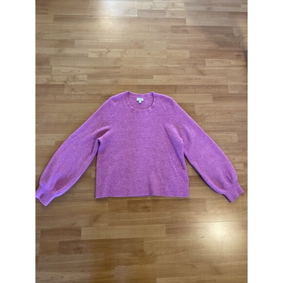 J Crew Pink Size XL Extra Soft Puff Long Sleeve Pullover Sweater Women's - Picture 7 of 12